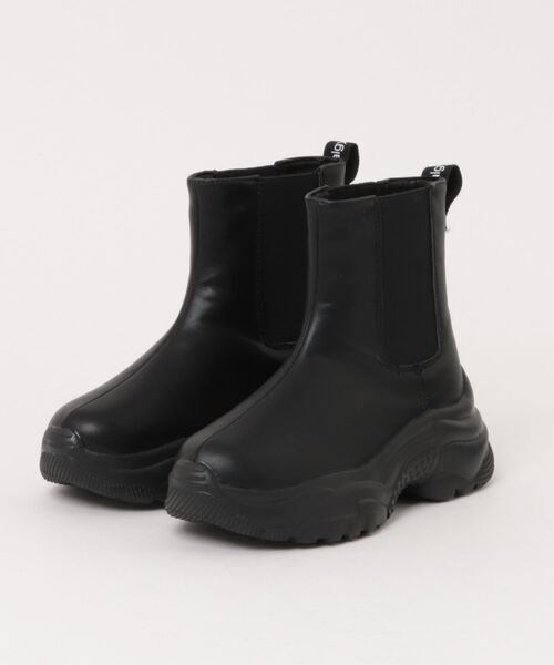 algy（アルジー）の「ALGY 厚底ゴツめ サイドゴアブーツ（ブーツ・キッズ・ホワイト/ブラック・21.0cm/20.0cm/24.0cm/23.0cm/22.0cm）」の2枚目の写真