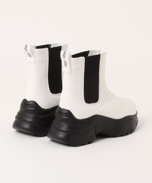 algy（アルジー）の「ALGY 厚底ゴツめ サイドゴアブーツ（ブーツ・キッズ・ホワイト/ブラック・21.0cm/20.0cm/24.0cm/23.0cm/22.0cm）」の3枚目の写真