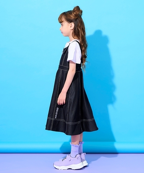 ANNA SUI MINI ＵＶケア　接触冷感　肩あきフレアワンピース　140 ANNA SUI MINI UVケア 接触冷感 肩あきフレアワンピース 140 ANNA