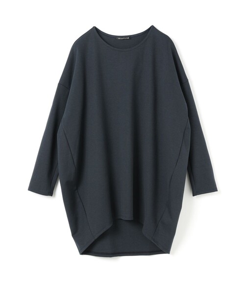 mizuiroind（ミズイロインド）の「mizuiro ind クルーネックコクーンプルオーバー（Tシャツ/カットソー・レディース・ネイビー/ベージュ/オフホワイト/グレー/ブラック/ライトグレー・FREE）」の6枚目の写真