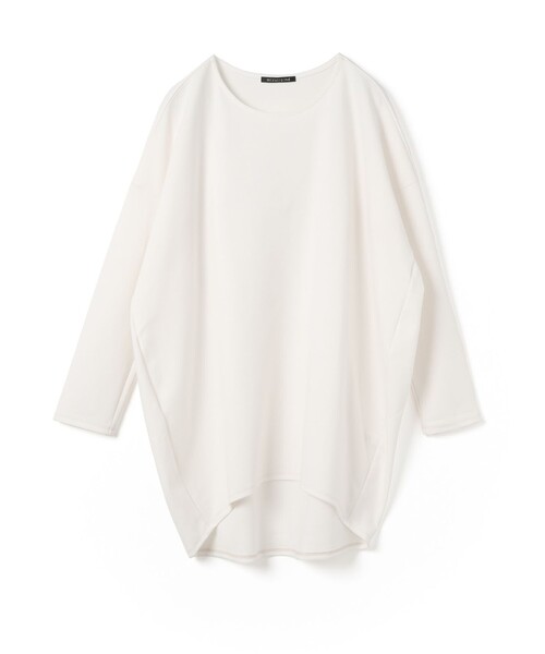 mizuiroind（ミズイロインド）の「mizuiro ind クルーネックコクーンプルオーバー（Tシャツ/カットソー・レディース・ネイビー/ベージュ/オフホワイト/グレー/ブラック/ライトグレー・FREE）」の2枚目の写真