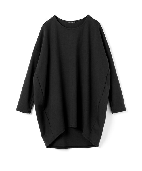 mizuiroind（ミズイロインド）の「mizuiro ind クルーネックコクーンプルオーバー（Tシャツ/カットソー・レディース・ネイビー/ベージュ/オフホワイト/グレー/ブラック/ライトグレー・FREE）」の7枚目の写真