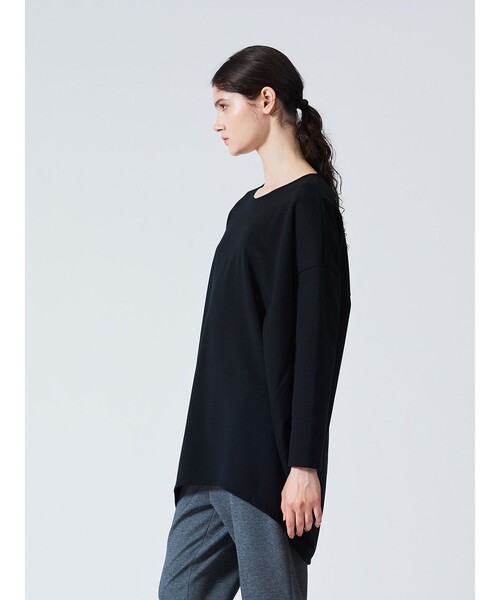 mizuiroind（ミズイロインド）の「mizuiro ind クルーネックコクーンプルオーバー（Tシャツ/カットソー・レディース・ネイビー/ベージュ/オフホワイト/グレー/ブラック/ライトグレー・FREE）」の15枚目の写真