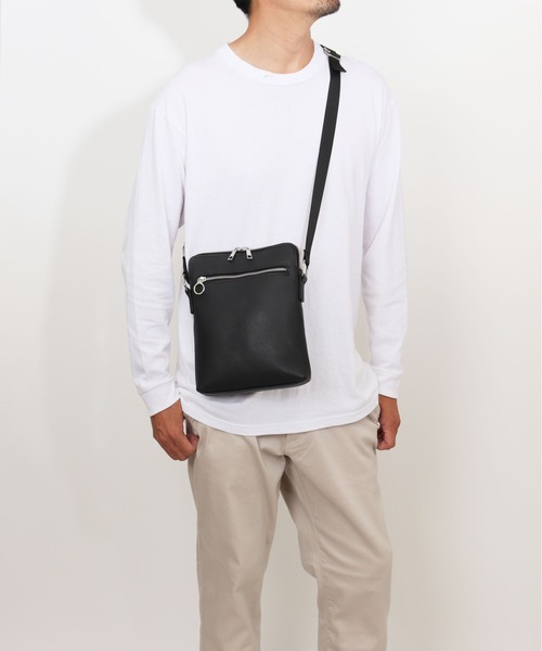 Rename（リネーム）の「Rename 本革 リングジップ ショルダーバッグ（ショルダーバッグ・レディース・ブラック・FREE）」の5枚目の写真