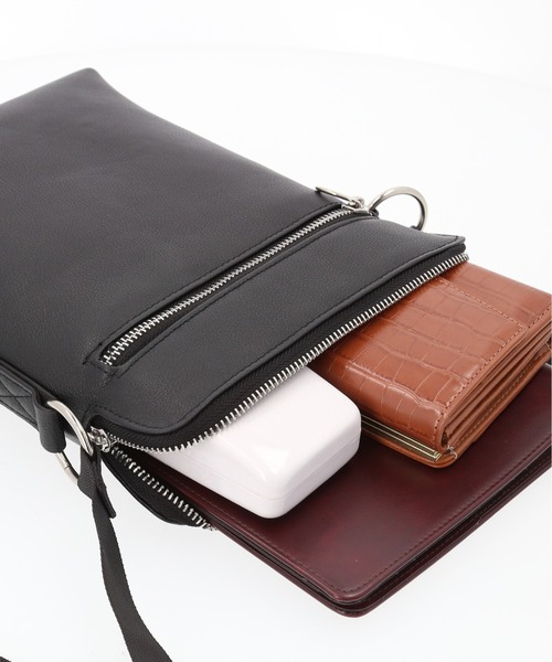 Rename（リネーム）の「Rename 本革 リングジップ ショルダーバッグ（ショルダーバッグ・レディース・ブラック・FREE）」の12枚目の写真
