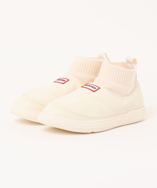 HUNTER（ハンター）の「ユニセックス イン/アウト ビーガン スエード ニッテッド カフ ブーツ（スリッポン・レディース・ブラック/ホワイト・UK9/UK8/UK7/UK6/UK5/UK4/UK3）」の9枚目の写真