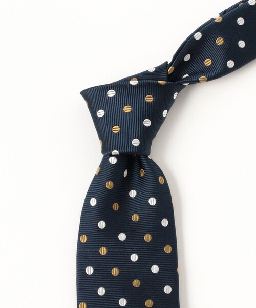 セール】シルク ミックスドット柄 ジャカード ネクタイ（ネクタイ