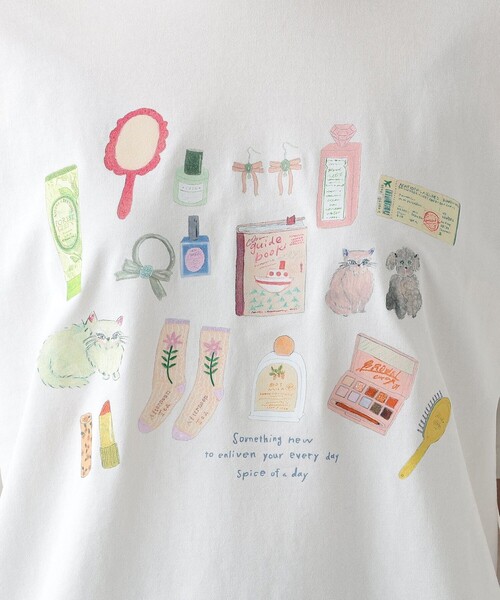 Afternoon Tea（アフタヌーンティー）の「トラベルプリントTシャツ/宮嵜蘭（Tシャツ/カットソー・レディース・オフホワイト・MEDIUM）」の6枚目の写真