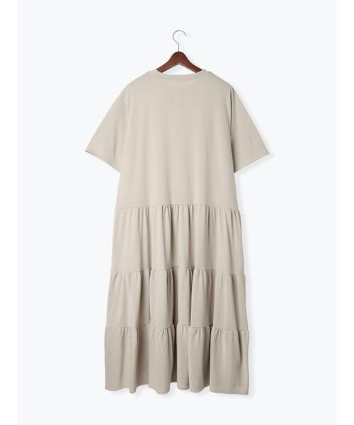Te chichi TERRASSE（テチチテラス）の「ティアードカットワンピース（ワンピース・レディース・ベージュ/ブラック/グレー・F）」の12枚目の写真