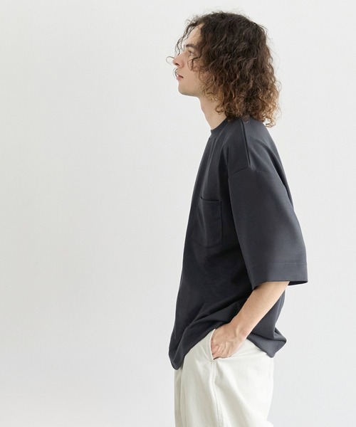 coca(coca)(コカ)の「コットンタッチダブルクロスビッグTシャツ(Tシャツ/カットソー・メンズ・ベージュ/チャコール・XL/M/L)」の15枚目の写真
