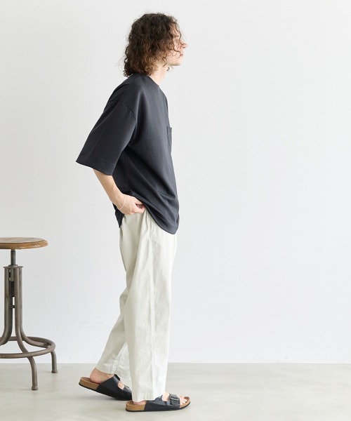 coca(coca)(コカ)の「コットンタッチダブルクロスビッグTシャツ(Tシャツ/カットソー・メンズ・ベージュ/チャコール・XL/M/L)」の17枚目の写真
