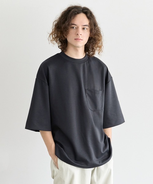 coca(coca)(コカ)の「コットンタッチダブルクロスビッグTシャツ(Tシャツ/カットソー・メンズ・ベージュ/チャコール・XL/M/L)」の18枚目の写真