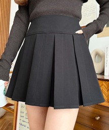 moment+（モーメントプラス）の「厚手TPUカットジョーゼットワイドプリーツミニスカパン（スカート）」