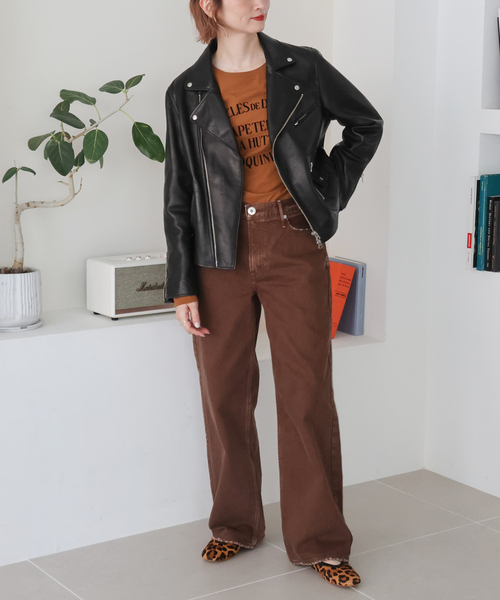 Spick & Span（スピックアンドスパン）の「TICCA / ティッカ ダブルライダースジャケット（ライダースジャケット・レディース・ブラック・LARGE）」の5枚目の写真