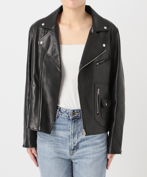 Spick & Span（スピックアンドスパン）の「TICCA / ティッカ ダブルライダースジャケット（ライダースジャケット・レディース・ブラック・LARGE）」の8枚目の写真