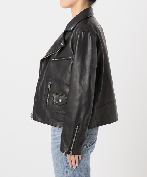 Spick & Span（スピックアンドスパン）の「TICCA / ティッカ ダブルライダースジャケット（ライダースジャケット・レディース・ブラック・LARGE）」の9枚目の写真
