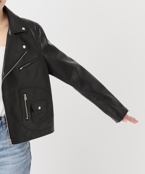 Spick & Span（スピックアンドスパン）の「TICCA / ティッカ ダブルライダースジャケット（ライダースジャケット・レディース・ブラック・LARGE）」の12枚目の写真