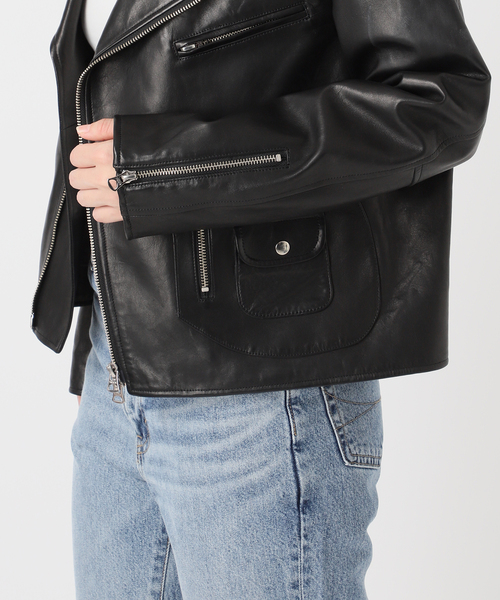 Spick & Span（スピックアンドスパン）の「TICCA / ティッカ ダブルライダースジャケット（ライダースジャケット・レディース・ブラック・LARGE）」の13枚目の写真