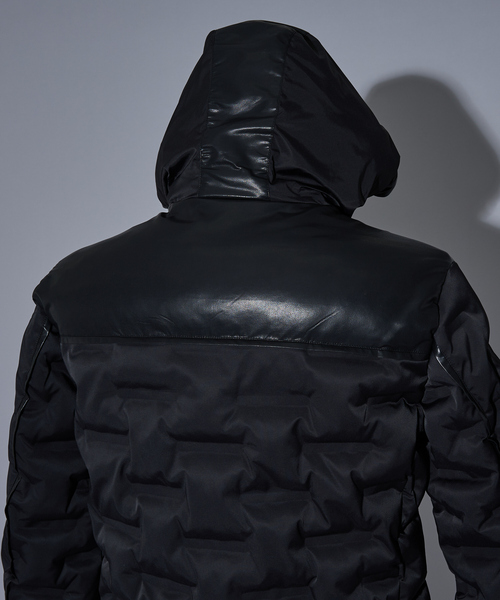 5351 POUR LES HOMMES（ゴーサンゴーイチプールオム）の「【軽量/保温】シームレス パデッド フード ブルゾン（ブルゾン・メンズ・カーキ/ブラック・44/46/48/50）」の7枚目の写真
