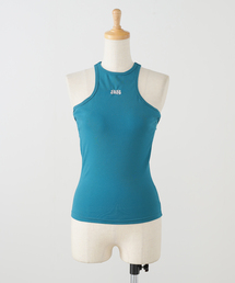 タンクトップ（ブルー・ネイビー/青色系・カップ付き）ファッション