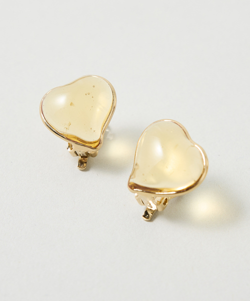 collex（コレックス）の「【Elodie Pavie】ガラスハートイヤリング（イヤリング・レディース・クリア・フリー）」の3枚目の写真