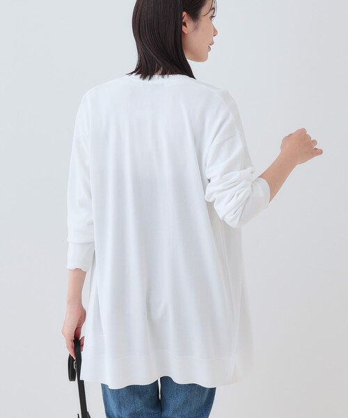 INDIVI（インディヴィ）の「【洗える】大人ロングカーディガンニット（カーディガン/ボレロ・レディース・オフホワイト・38/13）」の4枚目の写真