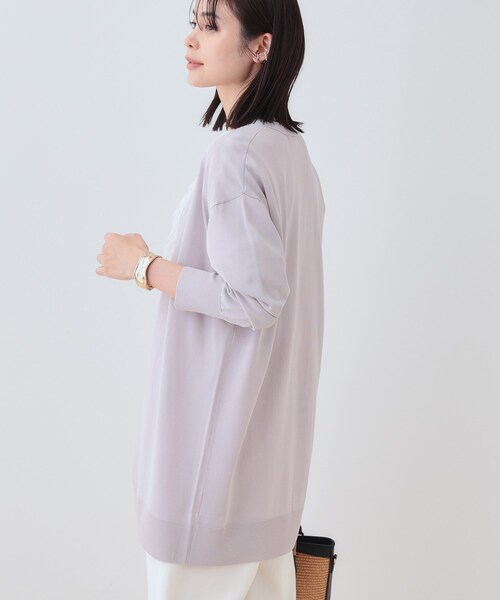 INDIVI（インディヴィ）の「【洗える】大人ロングカーディガンニット（カーディガン/ボレロ・レディース・オフホワイト・38/13）」の7枚目の写真