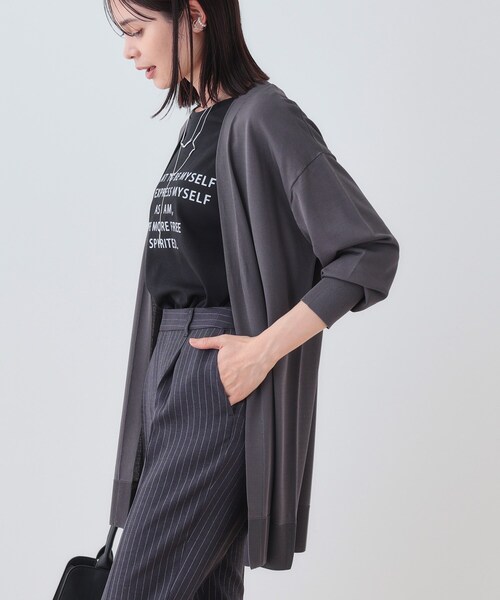 INDIVI（インディヴィ）の「【洗える】大人ロングカーディガンニット（カーディガン/ボレロ・レディース・オフホワイト・38/13）」の11枚目の写真