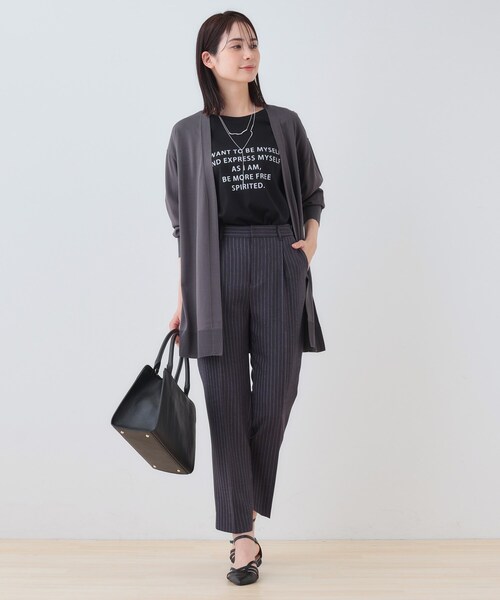 INDIVI（インディヴィ）の「【洗える】大人ロングカーディガンニット（カーディガン/ボレロ・レディース・オフホワイト・38/13）」の13枚目の写真