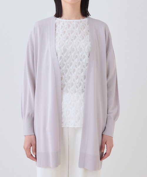 INDIVI（インディヴィ）の「【洗える】大人ロングカーディガンニット（カーディガン/ボレロ・レディース・オフホワイト・38/13）」の15枚目の写真