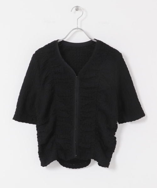 KBF（ケイビーエフ）の「シャーリングホックトップス（Tシャツ/カットソー・レディース・ブラック/アイボリー・ONE）」の15枚目の写真