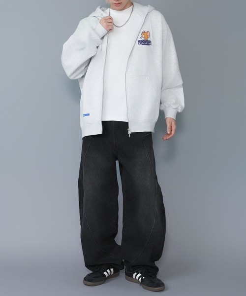 TOM&JERRY / トムとジェリー】裏毛ロゴジップパーカー/ユニセックス