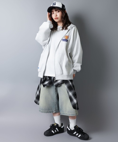 TOM&JERRY / トムとジェリー】裏毛ロゴジップパーカー/ユニセックス