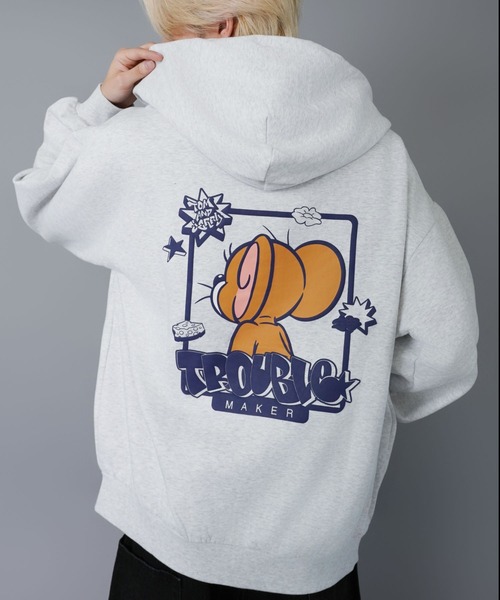 TOM&JERRY / トムとジェリー】裏毛ロゴジップパーカー/ユニセックス