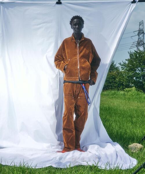 BEAVER（ビーバー）の「B omnivore/ビーオムニボー  FLOCKY DENIM COVER JACKET フロッキーデニムカバージャケット（カバーオール・メンズ・オリーブ系/ブラウン・L/M）」の12枚目の写真