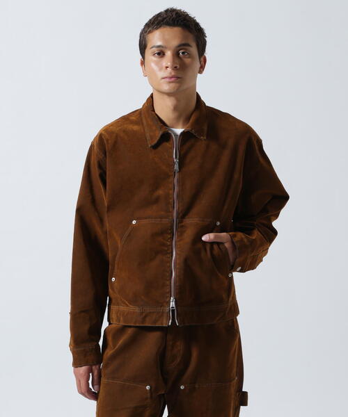 BEAVER（ビーバー）の「B omnivore/ビーオムニボー  FLOCKY DENIM COVER JACKET フロッキーデニムカバージャケット（カバーオール・メンズ・オリーブ系/ブラウン・L/M）」の16枚目の写真