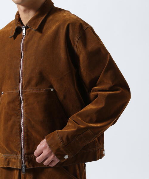 BEAVER（ビーバー）の「B omnivore/ビーオムニボー  FLOCKY DENIM COVER JACKET フロッキーデニムカバージャケット（カバーオール・メンズ・オリーブ系/ブラウン・L/M）」の21枚目の写真