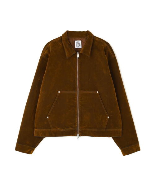 BEAVER（ビーバー）の「B omnivore/ビーオムニボー  FLOCKY DENIM COVER JACKET フロッキーデニムカバージャケット（カバーオール・メンズ・オリーブ系/ブラウン・L/M）」の6枚目の写真