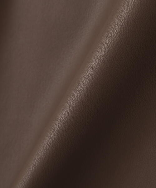 NATURAL BEAUTY BASIC（ナチュラルビューティーベーシック）の「◇フェイクレザーシングルテーラードジャケット（テーラードジャケット・レディース・ブラウン/ブラック・FREE）」の3枚目の写真