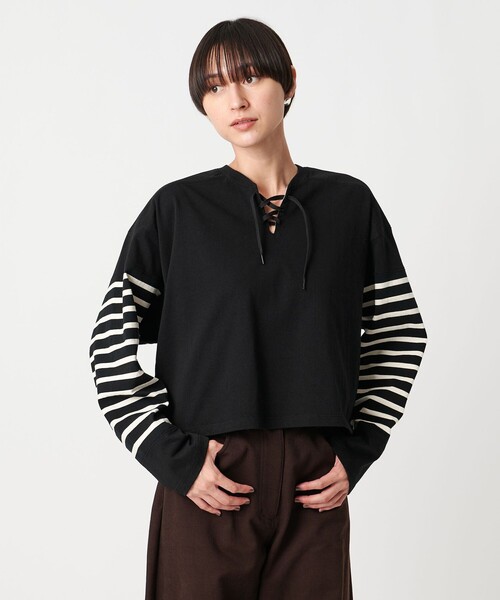 ifsixwasnine レースアップ カットソー ロンT archive ifsixwasnine レースアップ カットソー ロンT archive