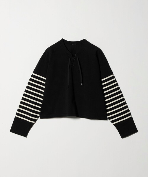 FILL THE BILL（フィルザビル）の「【別注】＜FILL THE BILL＞レースアップ クロップド カットソー（Tシャツ/カットソー・レディース・オフホワイト/ブラック・FREE）」の14枚目の写真