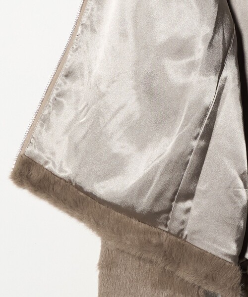 セール】フェイクファー ノーカラー コート（その他アウター）｜green