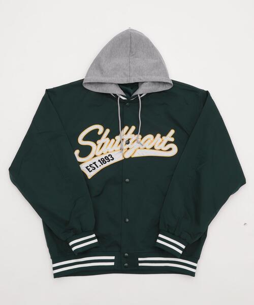 セール】WEGO/【25年秋冬新作】2WAYフードワッペンスタジャン