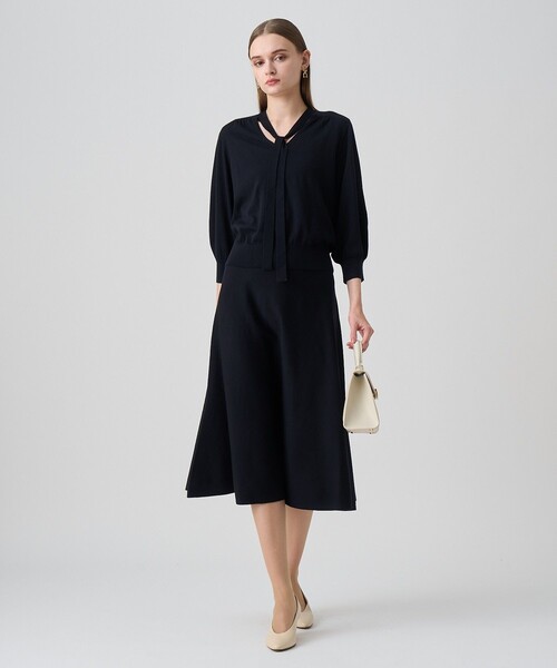 アナイ　エキストラファインメリノウールフレアニット スカート ANAYI（アナイ） スカート 「セットアップ対応商品」エキストラ