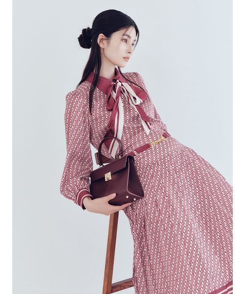 LILY BROWN（リリーブラウン）の「クラシカルパターンプリーツスカート（スカート・レディース・ボルドー/クリーム/ネイビー・1/0）」の10枚目の写真