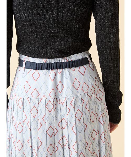 LILY BROWN（リリーブラウン）の「クラシカルパターンプリーツスカート（スカート・レディース・ボルドー/クリーム/ネイビー・1/0）」の4枚目の写真