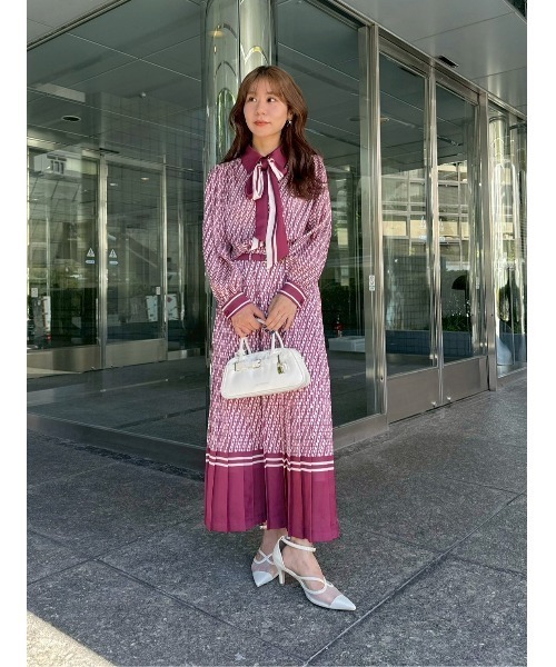 LILY BROWN（リリーブラウン）の「クラシカルパターンプリーツスカート（スカート・レディース・ボルドー/クリーム/ネイビー・1/0）」の17枚目の写真