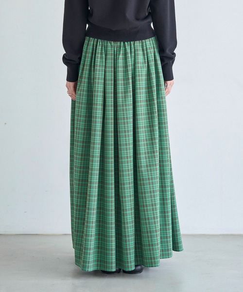 セール】ハイウエストチェックフレアスカート（スカート）｜meilmada