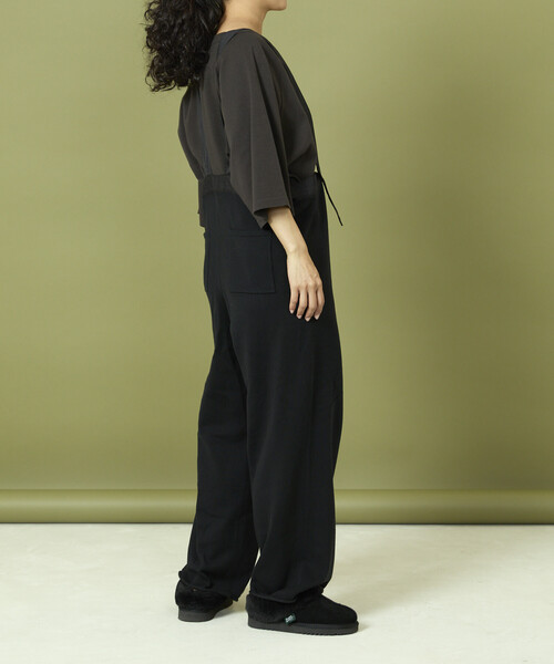 Freada（フリーダ）の「Freada/フリーダ ニット ミリタリーサロペット/ニット ミリタリー パンツ（サロペット/オーバーオール・レディース・オリーブ/ブラック・ONE SIZE）」の6枚目の写真