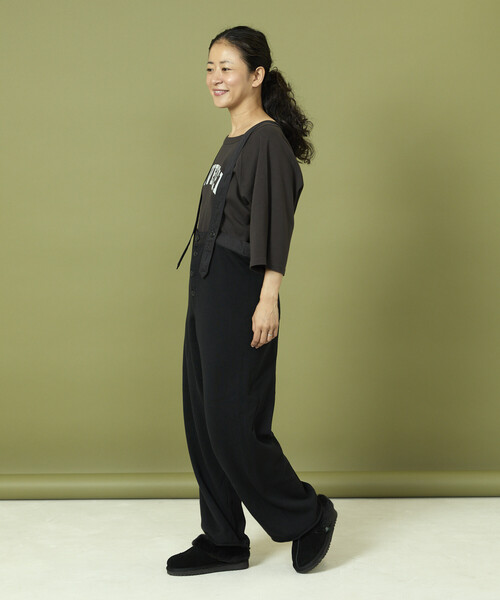 Freada（フリーダ）の「Freada/フリーダ ニット ミリタリーサロペット/ニット ミリタリー パンツ（サロペット/オーバーオール・レディース・オリーブ/ブラック・ONE SIZE）」の10枚目の写真